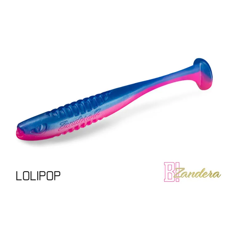 Delphin Bomb! Gummiköder Zandera UVs Lolipop 5 Stück 10cm Active Salted Gummifische Raubfisch Köder Soft Bait-Gummifische / G...