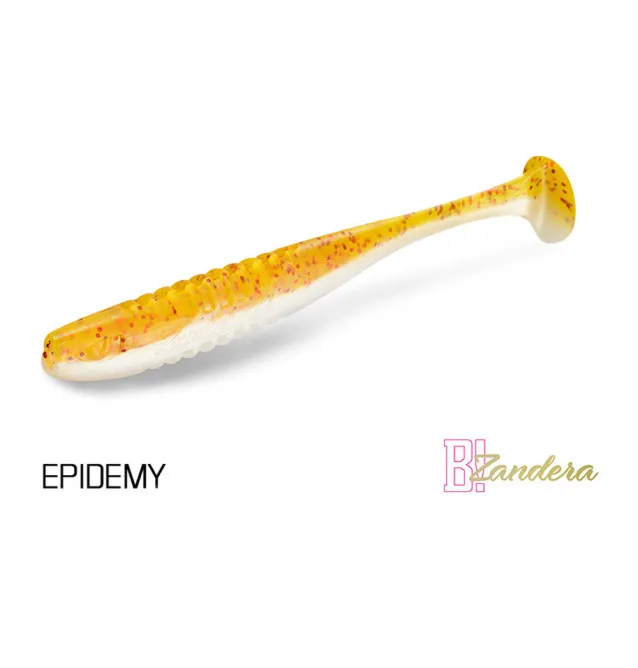 Delphin Bomb! Gummiköder Zandera UVs Epidemy 5 Stück 10cm Active Salted Gummifische Raubfisch Köder Soft Bait-Gummifische / G...