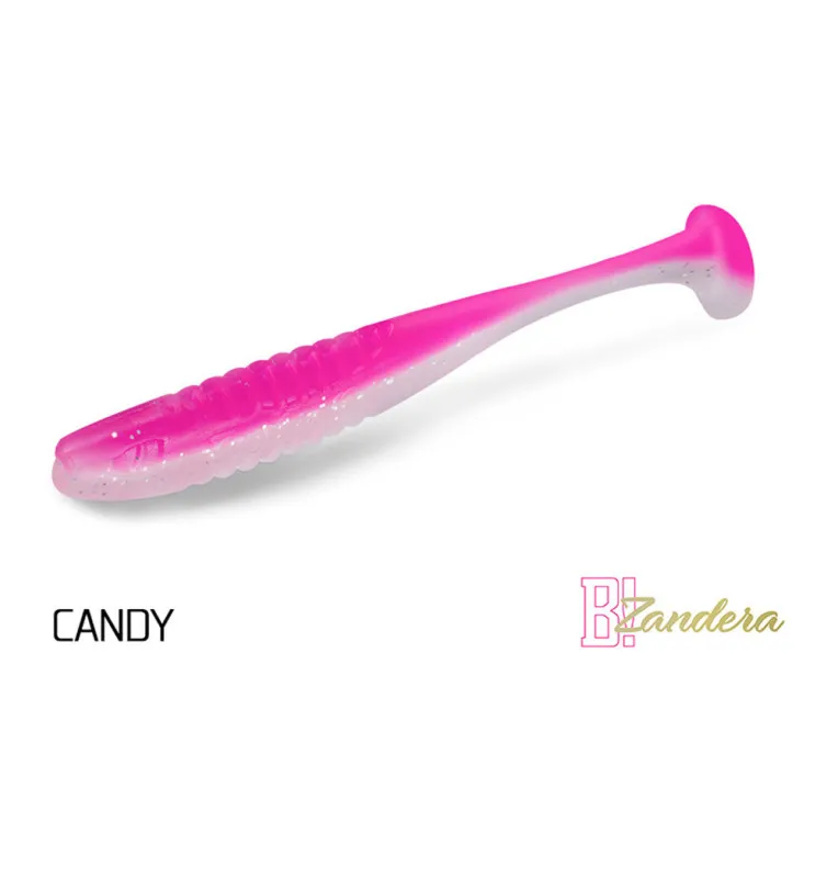 Delphin Bomb! Gummiköder Zandera UVs Candy 5 Stück 10cm Active Salted Gummifische Raubfisch Köder Soft Bait-Gummifische / Gum...