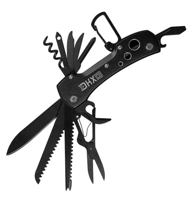 Delphin KNIFEX13 Taschenmesser Multifunktions Messer Knife 13 Tools Black Edition-Knife-JJ-Fishing