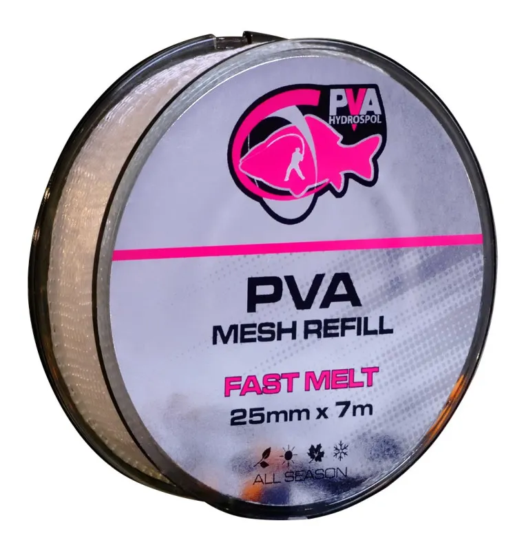 PVA Hydrospol PVA Mesh Refill 25mm Fast Melt 7m Reißfestes Material Wasserlöslich-PVA-JJ-Fishing
