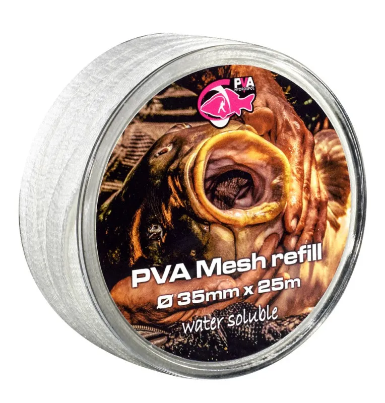 PVA Hydrospol PVA Mesh Refill 25m 35mm Slow Melt Reißfestes Material Wasserlöslich-PVA-JJ-Fishing