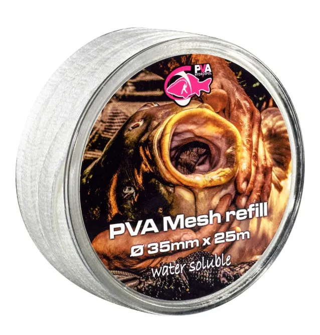 PVA Hydrospol PVA Mesh Refill 25m 35mm Slow Melt Reißfestes Material Wasserlöslich-PVA-JJ-Fishing