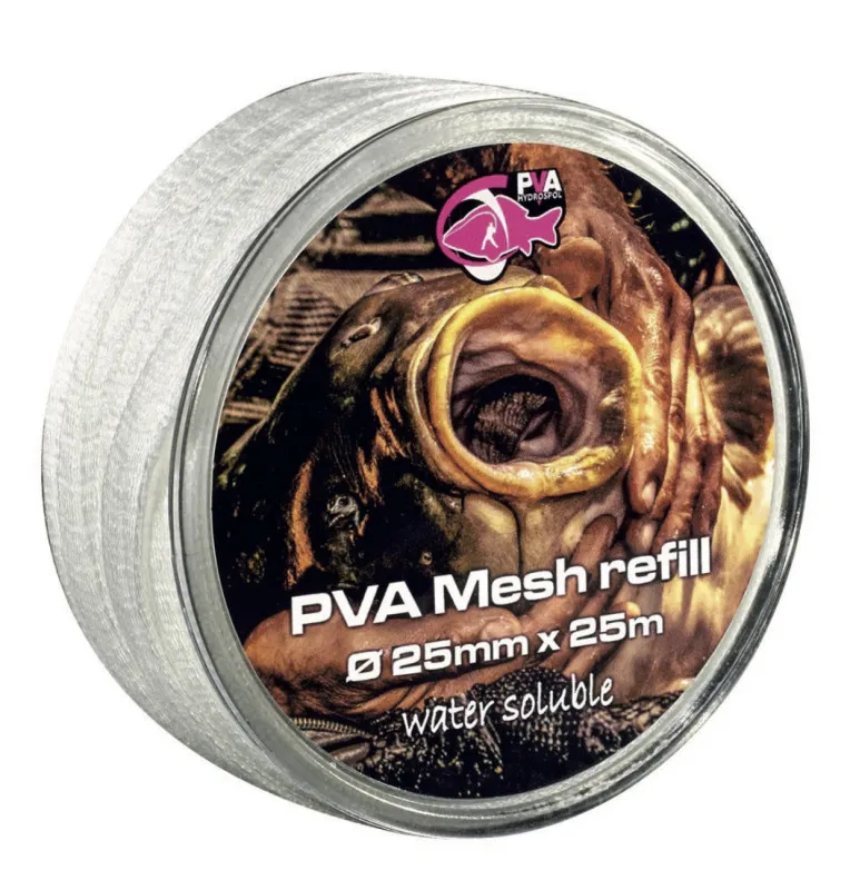 PVA Hydrospol PVA Mesh Refill 25mm Slow Melt 25m Reißfestes Material Wasserlöslich-PVA-JJ-Fishing