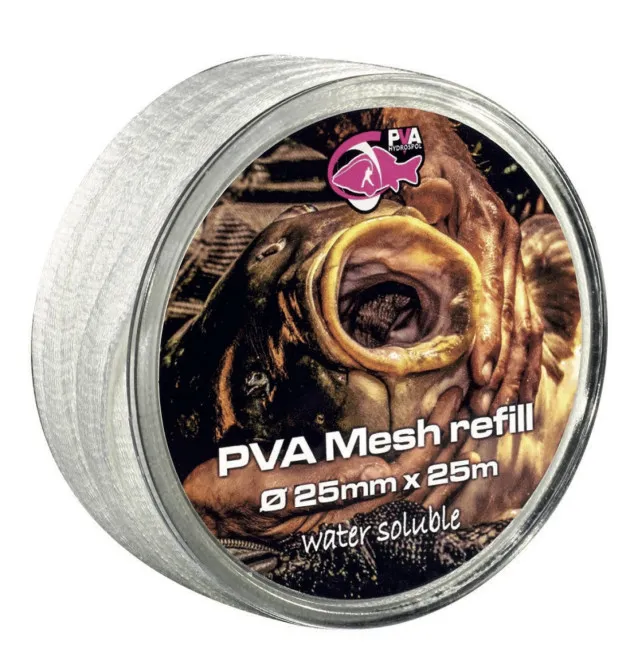 PVA Hydrospol PVA Mesh Refill 25mm Slow Melt 25m Reißfestes Material Wasserlöslich-PVA-JJ-Fishing