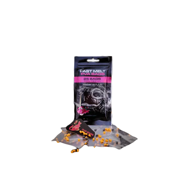 PVA Hydrospol PVA Bags 100x130mm 25 Stück Wasserlösliche Beutel-PVA-JJ-Fishing