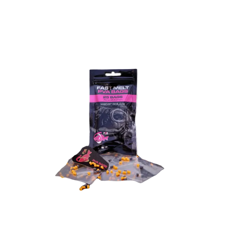 PVA Hydrospol PVA Bags 70x200mm 25 Stück Wasserlösliche Beutel-PVA-JJ-Fishing