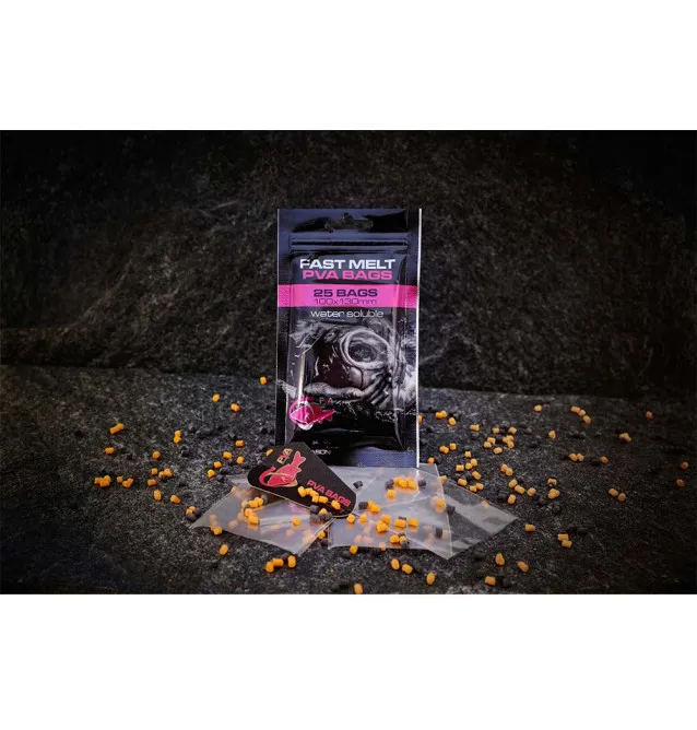 PVA Hydrospol PVA Bags 100x130mm 25 Stück Wasserlösliche Beutel-PVA-JJ-Fishing