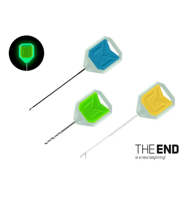 Delphin T-end Grip 3XF Fluo Needle Set und Bohrer Fluoreszierend Boilienadel-Werkzeuge-JJ-Fishing
