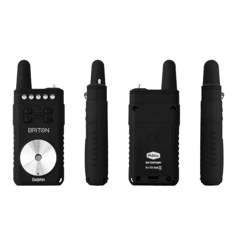 Delphin Briton Bissanzeiger Set 2+1 100% Wasserdicht Slim Design Black Edition Transportkoffer-Bissanzeiger & Bobbins-JJ-Fishing