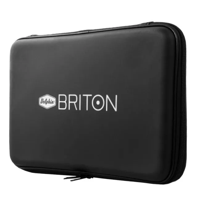 Delphin BRITON 3+1 Bissanzeiger Set 100% Wasserdicht Slim Design Black Edition Transportkoffer-Bite Alarms & Bobbins-JJ-Fishing