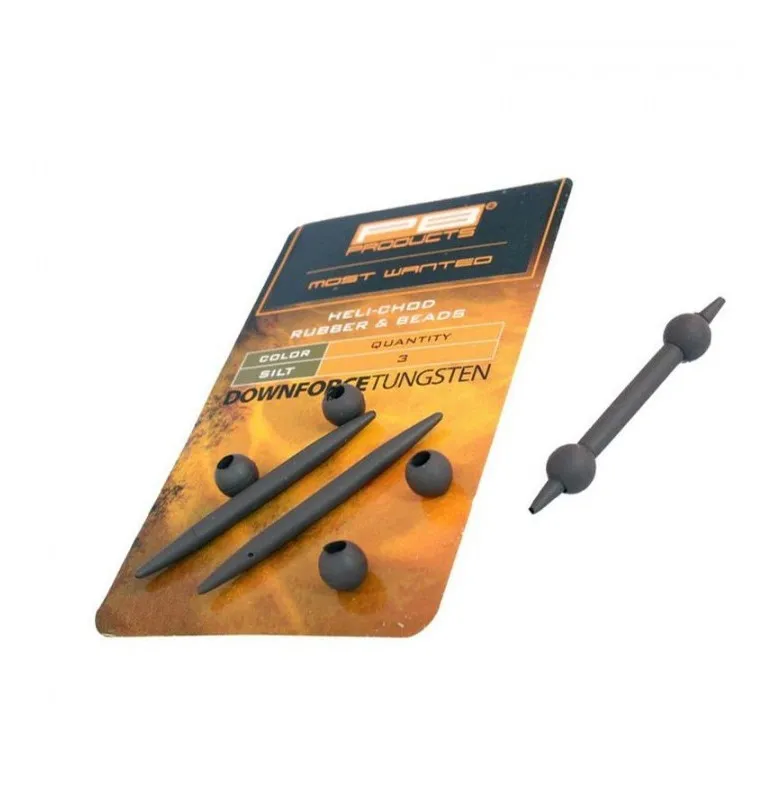 PB Products DT Heli-Chod Rubber & Beads Silt 3Pcs-Endtackle-JJ-Fishing