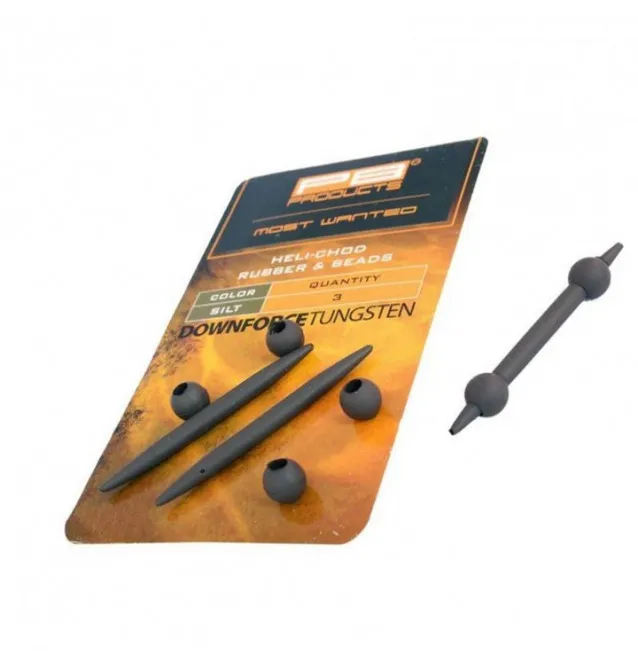 PB Products DT Heli-Chod Rubber & Beads Silt 3Pcs-Endtackle-JJ-Fishing