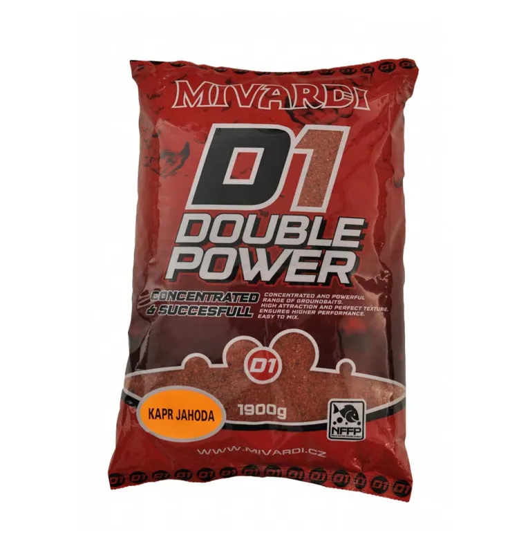 Mivardi D1 Carp Groundbait 1900g Strawberry - Competition Bait, Wettkampf Köder, Staubfutter-Groundbait & Partikelfutter-JJ-F...