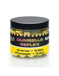 Mivardi Rapid Reflex Fluo Pop Up Dumbells Pineapple & N-Butyric Acid 70g - High Aromatic-Pop Up´s-JJ-Fishing 2