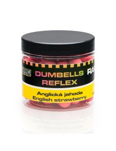 Mivardi Rapid Reflex Fluo Pop Up Dumbells English Strawberry 70g - High Aromatic-Pop Up´s-JJ-Fishing 2