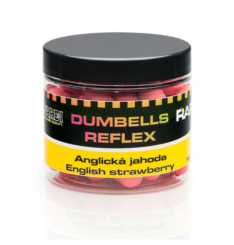 Mivardi Rapid Reflex Fluo Pop Up Dumbells English Strawberry 70g - High Aromatic-Pop Up´s-JJ-Fishing