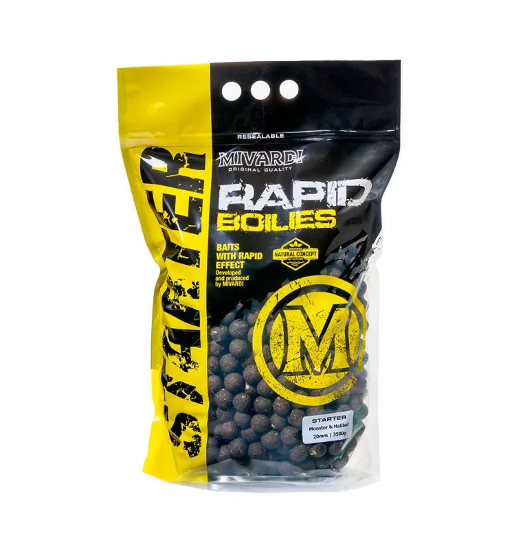 Mivardi Rapid Starter Boilies Monster & Halibut 20mm 3500g - Feed Range Edition-Boilies-JJ-Fishing