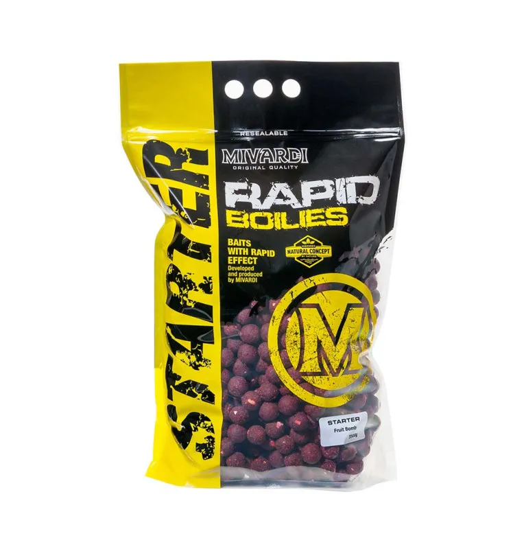 Mivardi Rapid Starter Boilies Fruit Bomb 24mm 3500g - Feed Range Edition-Boilies-JJ-Fishing