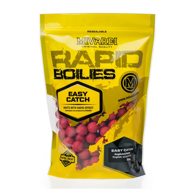 Mivardi Rapid English Strawberry Boilies 20mm Easy Catch Edition 950g-Boilies-JJ-Fishing