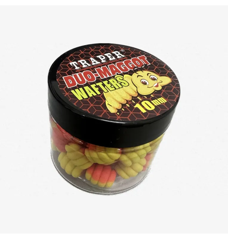 Traper Fluo Duo Color Maggot 10mm Pfirsich & Mango 25g UV Active-Startseite-JJ-Fishing