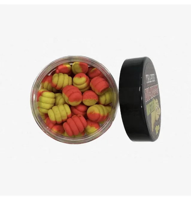 Traper Fluo Duo Color Maggot 10mm Pfirsich & Mango 25g UV Active-Startseite-JJ-Fishing