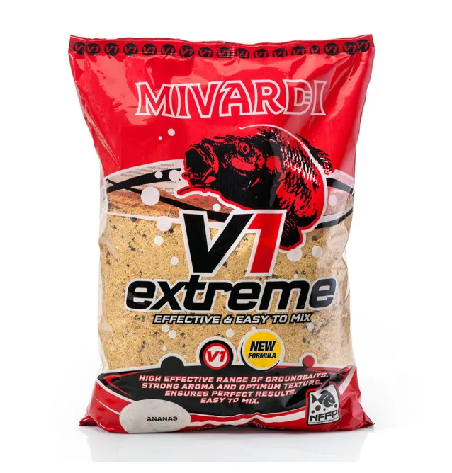 Mivardi V1 Extreme Carp Groundbait Pineapple 2850g - Stickmix, Staubfutter-Groundbait & Partikelfutter-JJ-Fishing