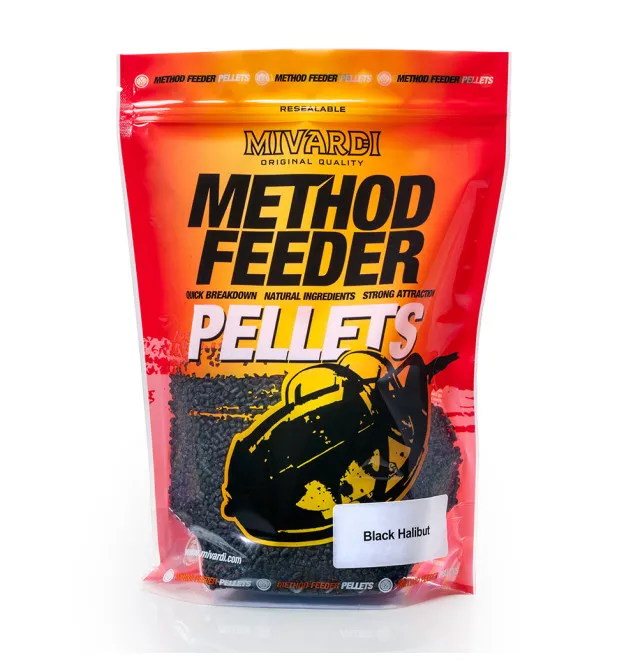 Mivardi Method Pellets Black Halibut 750g - Competition Bait, Wettkampf Köder, Premium Pellet-M.F. Pellets-JJ-Fishing