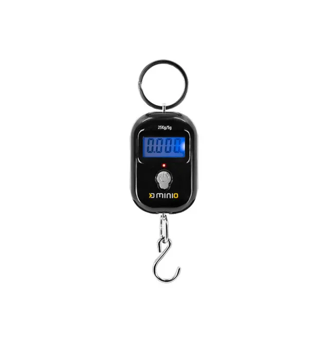Delphin MINIO Digitalwaage 25kg Ultra Small Beleuchtetes Display-Abhakmatten & Wiegeschlingen-JJ-Fishing