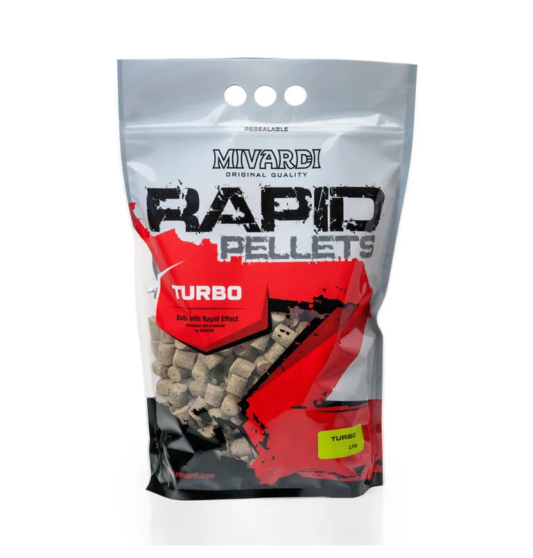 Mivardi Rapid Pellets Turbo 16mm 2500g - Extra schnell Auflösend, Futterplatz, Fast Spot-Pellets-JJ-Fishing