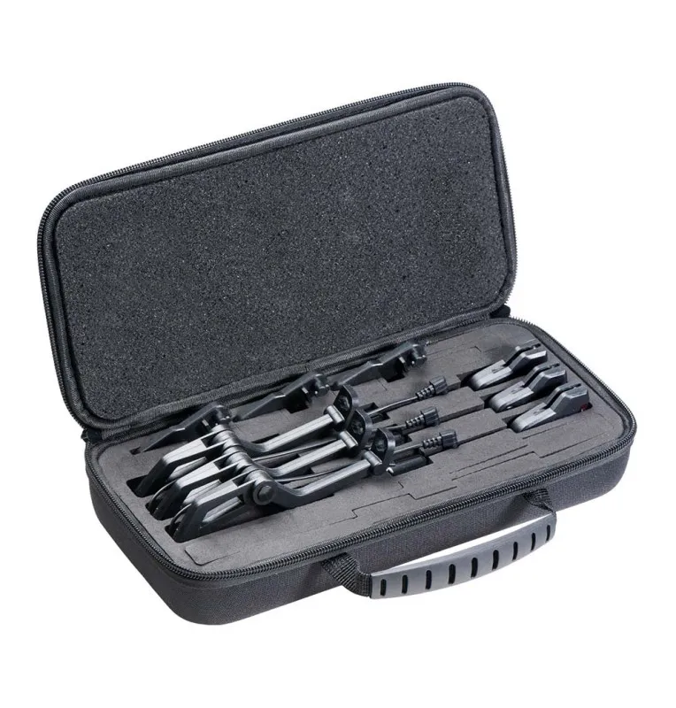 Mivardi MCX 66 RGB Swing Arm Set Multi Color LED Pendelbissanzeiger Black Edition mit Hardcase-Bite Alarms & Bobbins-JJ-Fishing