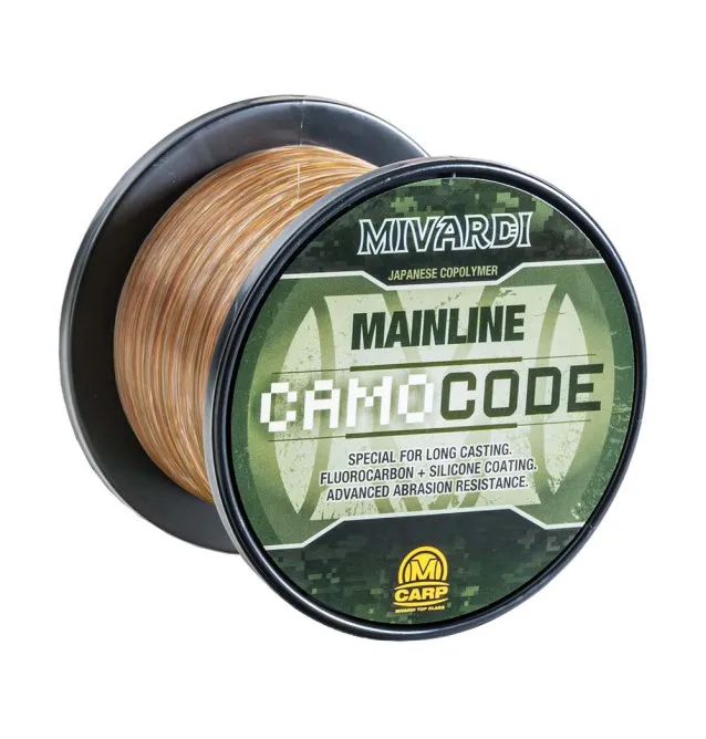 Mivardi CamoCode Mainline 1200m 0,305 mm 9,9kg - Monofile Angelschnur, Hauptschnur, Weitwurf Schnur-Schnüre-JJ-Fishing