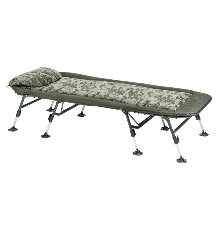 Mivardi Bedchair CamoCode Air 8 - 8-Bein Angelliege Bedchair Ultra Comfort-Angelliegen & Angelstühle-JJ-Fishing