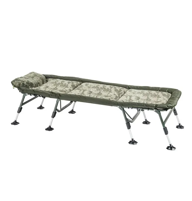 Mivardi Bedchair CamoCode Flat 8 - 8-Bein Angelliege Bedchair-Angelliegen & Angelstühle-JJ-Fishing