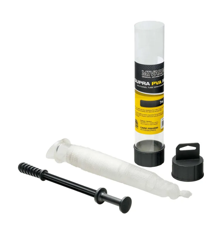 Mivardi PVA Supramesh Tube 22mm 7m - mit Plunger, Wasserlösliches Netz-PVA-JJ-Fishing