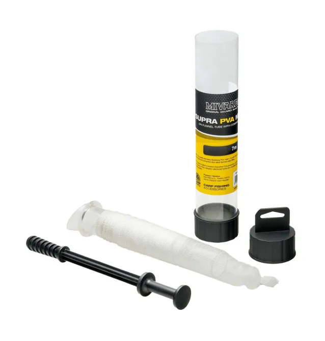 Mivardi PVA Supramesh Tube 22mm 7m - mit Plunger, Wasserlösliches Netz-PVA-JJ-Fishing