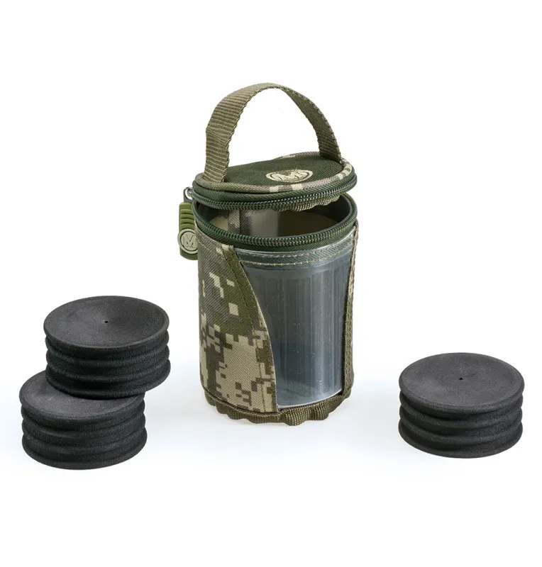 Mivardi Zig Rig Pouch CamoCODE - Vorfachtasche mit Sichtbereich inklusive EVA Scheiben-Zubehörtaschen-JJ-Fishing