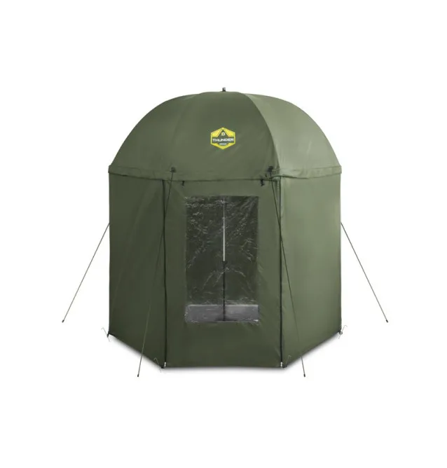 Delphin THUNDER FullWALL 250cm Brolly Regenschirm 360° Seitenwänden und Tür Angelschirm-Schirme & Zelte-JJ-Fishing