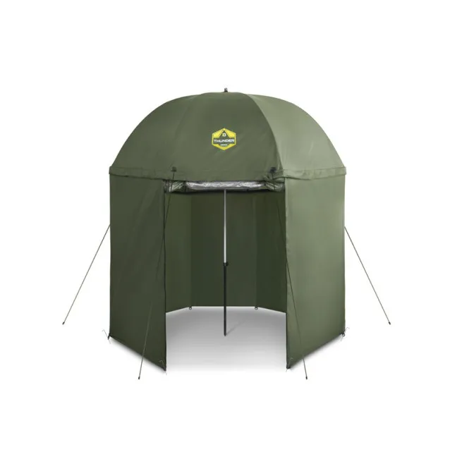 Delphin THUNDER FullWALL 250cm Brolly Regenschirm 360° Seitenwänden und Tür Angelschirm-Schirme & Zelte-JJ-Fishing