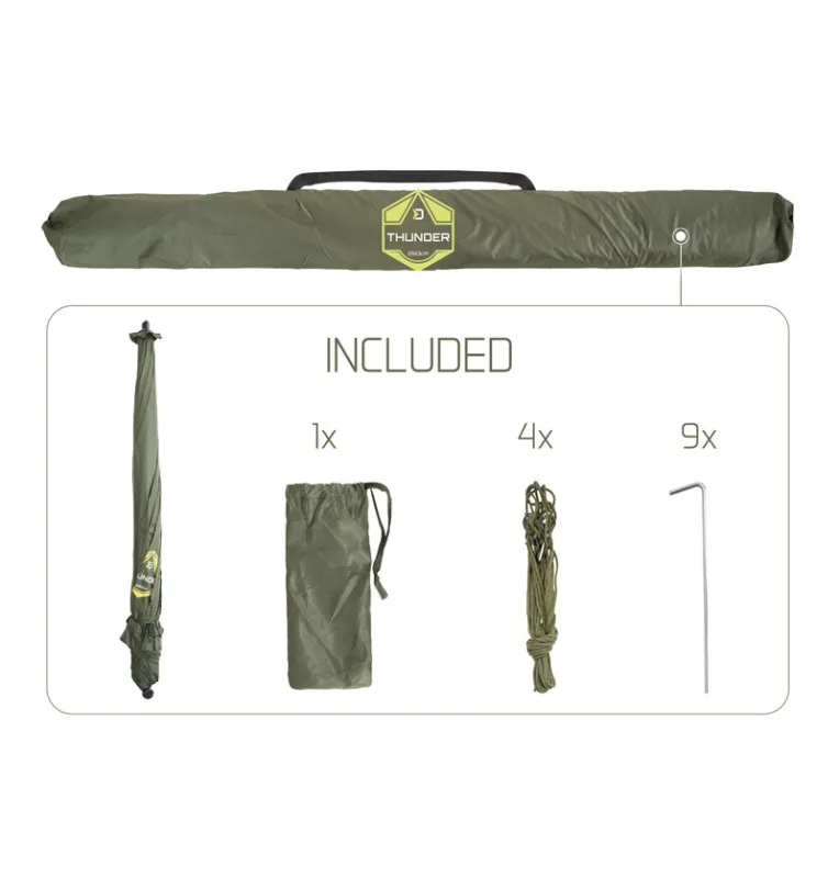 Delphin THUNDER FullWALL 250cm Brolly Regenschirm 360° Seitenwänden und Tür Angelschirm-Umbrellas & Tents-JJ-Fishing