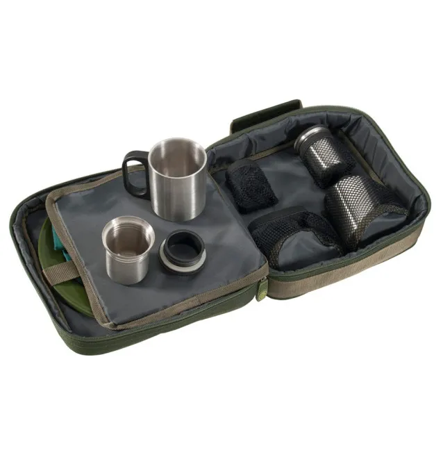 Mivardi Dinning Set Premium für 2 Personen - Geschirrset, Besteckset, mit Transporttasche-Outdoor Cooking-JJ-Fishing