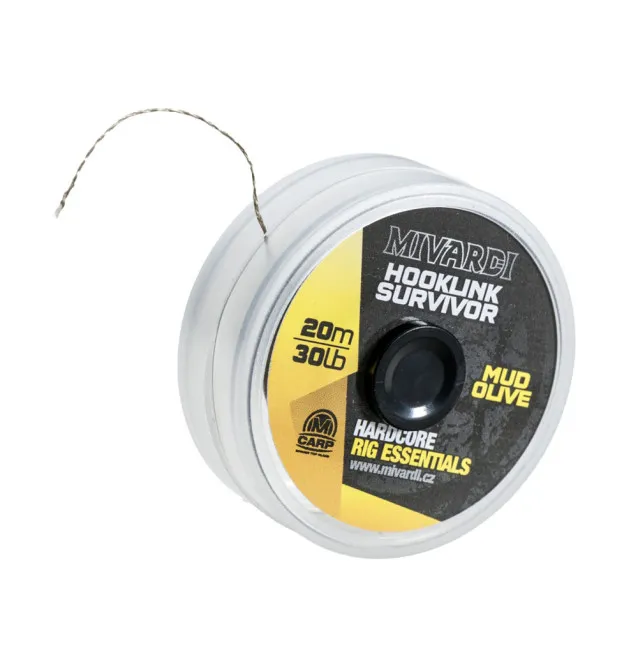 Mivardi Hooklink Survivor 30lb 20m - geflochtenes Vorfachmaterial-Vorfachmaterial & Montage-Zubehör-JJ-Fishing