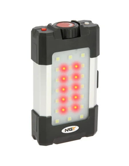 NGT Floodlight & Power Bank System 21 + 6 LED 500 Lumen with USB Rechargable 10400mAh Akku-Zeltlampen-JJ-Fishing