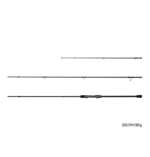 Delphin Opium 11ft 80g BlacxFEEDER 3G TechnoCORK + 3 Spitzen 330cm 3-teilig Edition 2024 Method Feeder-Ruten-JJ-Fishing