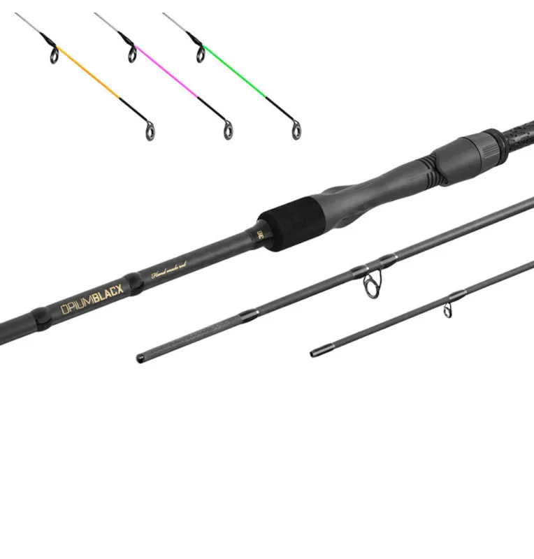 Delphin Opium 12ft 80g BlacxFEEDER 3G TechnoCORK + 3 Spitzen 360cm 3-teilig Edition 2024-Ruten-JJ-Fishing