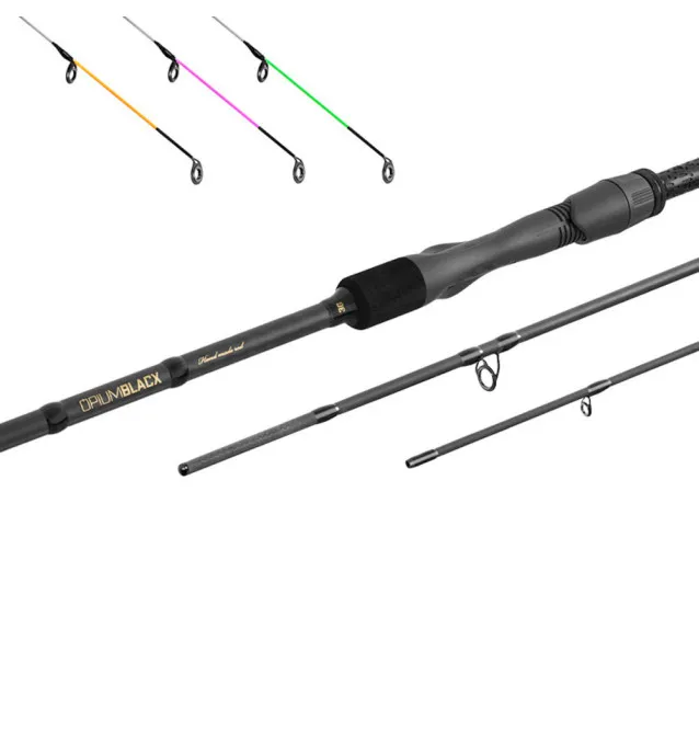 Delphin Opium 12ft 80g BlacxFEEDER 3G TechnoCORK + 3 Spitzen 360cm 3-teilig Edition 2024-Ruten-JJ-Fishing