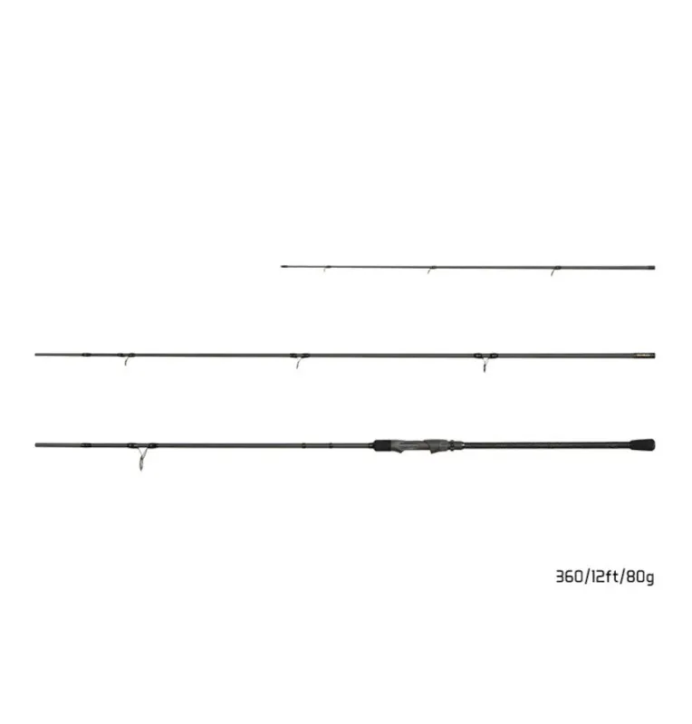 Delphin Opium BlacxFEEDER 3G TechnoCORK + 3 Spitzen, 12ft/360cm/80g-Rods-JJ-Fishing