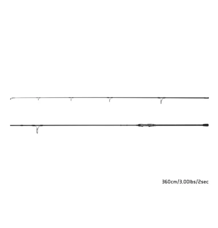 Delphin Opium 12ft 3.00lbs BlacxCARP 3G TechnoCORK 360cm 2-teilig Edition 2024-Ruten-JJ-Fishing