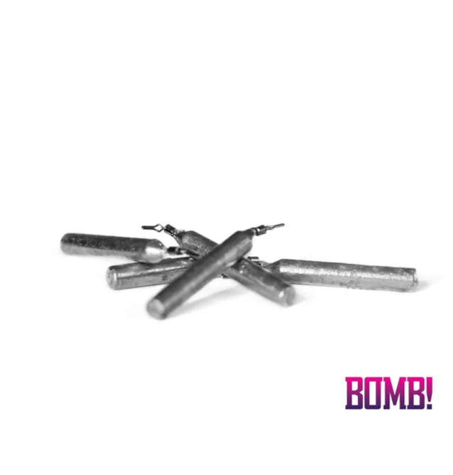 Delphin BOMB! 7g Drop-Shot Blei 5 Stk. Lang Form Quick Change-Endtackle-JJ-Fishing