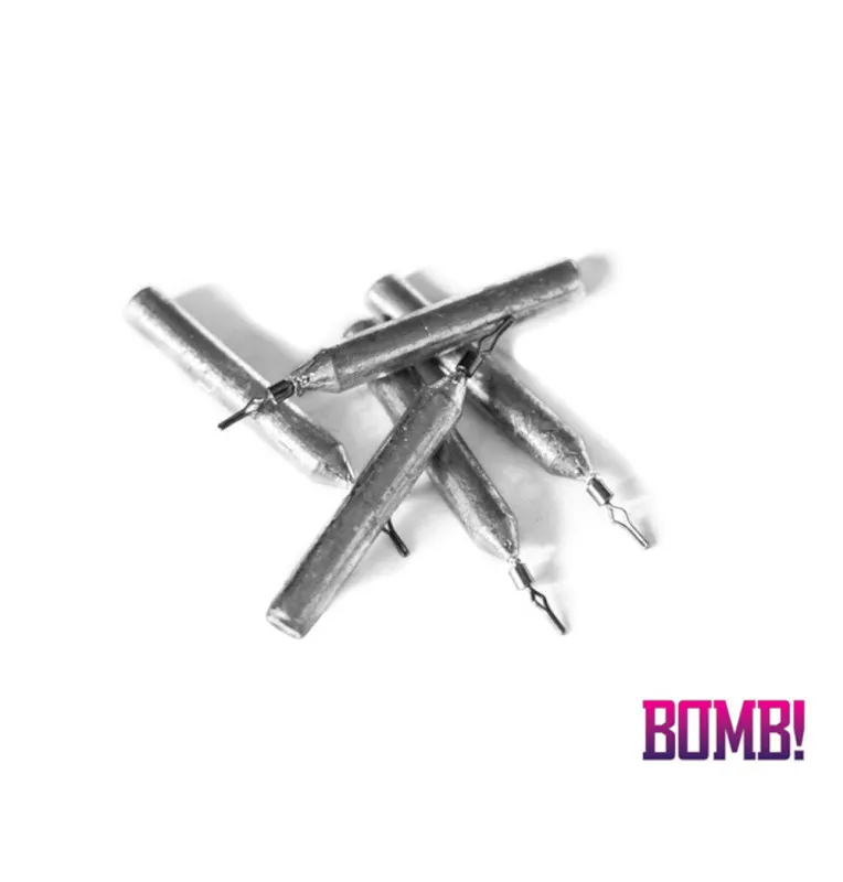 Delphin BOMB! 7g Drop-Shot Blei 5 Stk. Lang Form Quick Change-Endtackle-JJ-Fishing